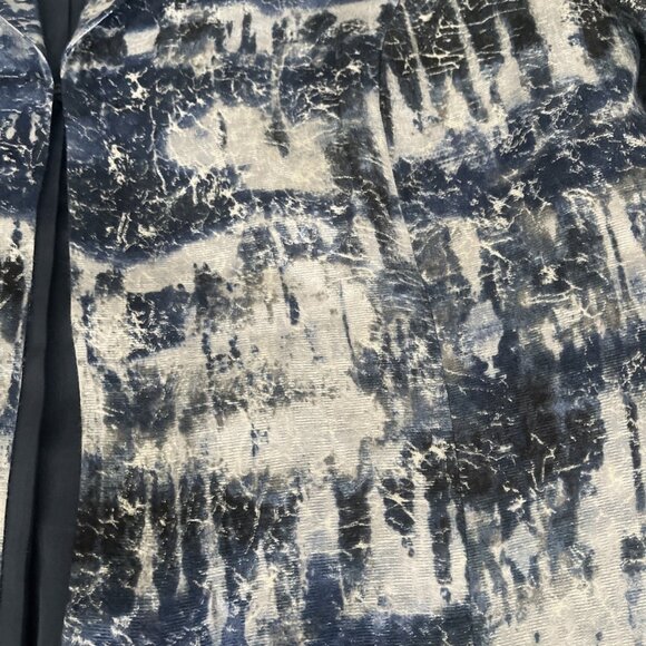 Chicos Blazer Womens 1 (US 10) Open Front Jacket 3/4 Sleeve Abstract Lightweight - Picture 2 of 5